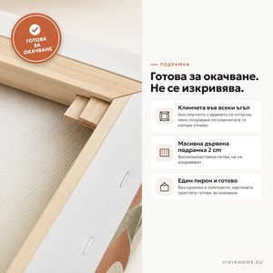 Характеристика: гърбът на платното, готово за окачване