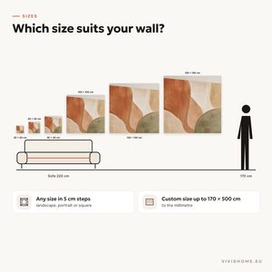 Product feature: size guide for your wall