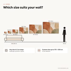 Product feature: size guide for your wall