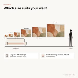 Product feature: size guide for your wall