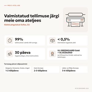 Omadus: valmistatud meie oma ateljees