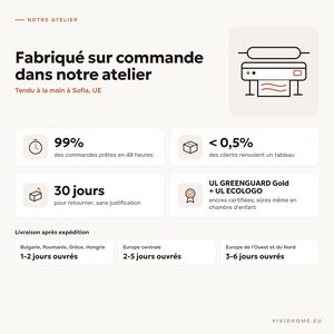 Caractéristique : fabriqué dans notre propre atelier