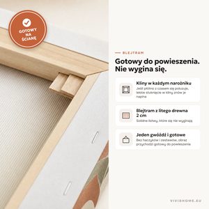 Cecha: tył płótna, gotowy do powieszenia