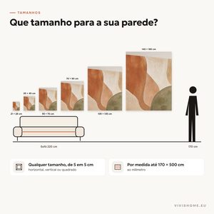 Característica: guia de tamanhos para a sua parede