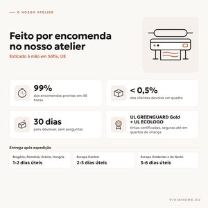 Característica: feito no nosso próprio atelier