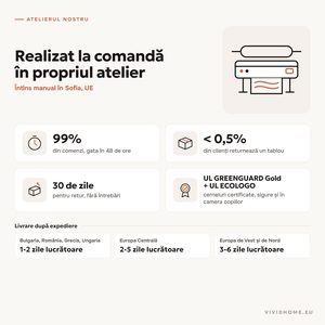 Caracteristică: realizat în atelierul nostru