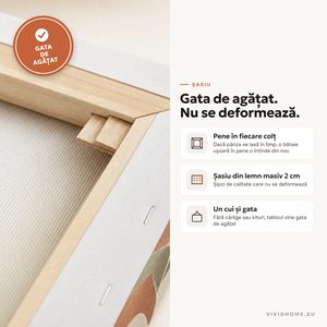 Caracteristică: spatele pânzei, gata de agățat