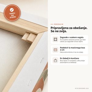 Lastnost: hrbtna stran platna, pripravljeno za obešanje