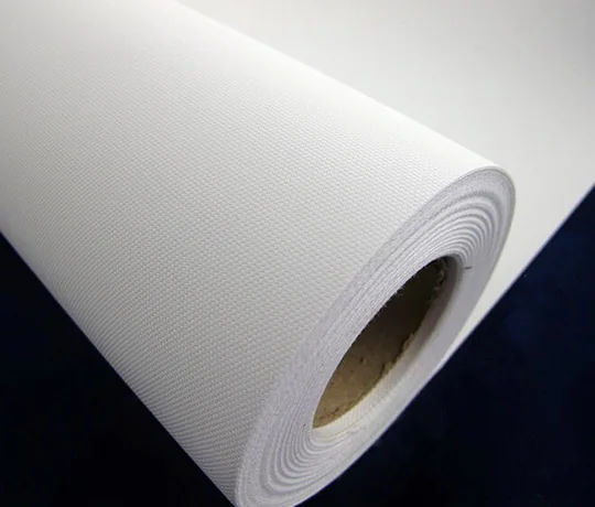 Cotton-polyester blend canvas surface — matte texture close-up