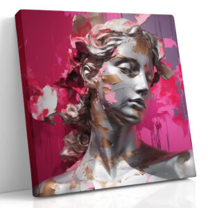 Pink Marble Sculpture Canvas Print