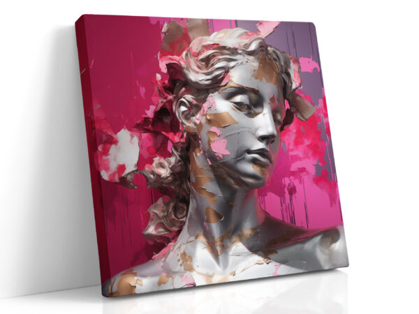 Pink Marble Sculpture Canvas Print