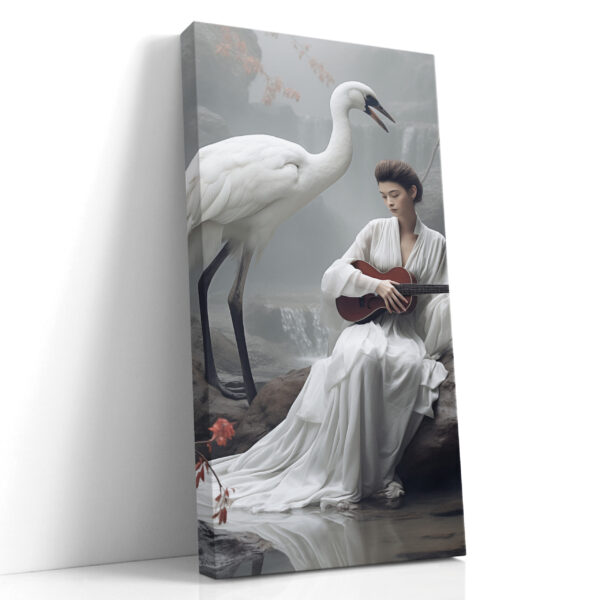 Kraanvogel Lied bij de Waterval Canvas Print