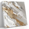 Diagonal impasto brushstrokes in off-white, warm gray, and gold, abstract oil-texture canvas for living room or home office