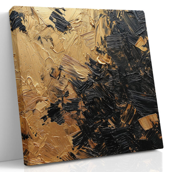 Gold Strike Noir Abstract Canvas Print