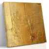 Heavy impasto gold abstract with palette knife ridges and amber tones, contemporary wall art canvas for living room