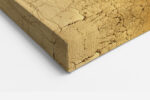 Heavy impasto gold abstract with palette knife ridges and amber tones, contemporary wall art canvas for living room
