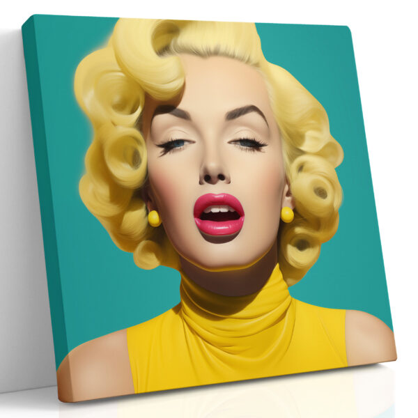Portrét v pop-art stylu s zlatou hodinou