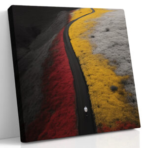 Lone Walker Through Color Fields