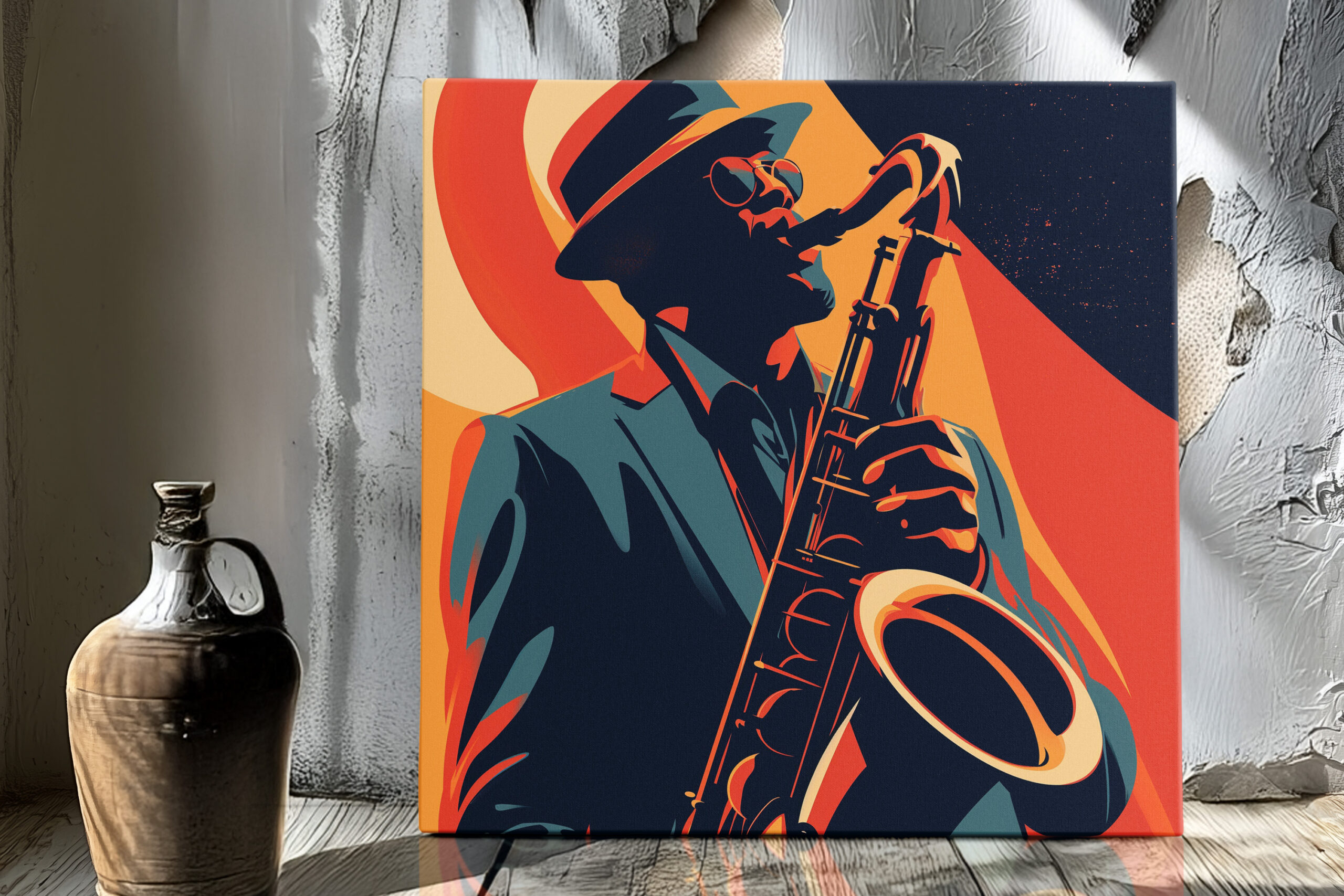 Tisk na plátně Jazzový saxofonista