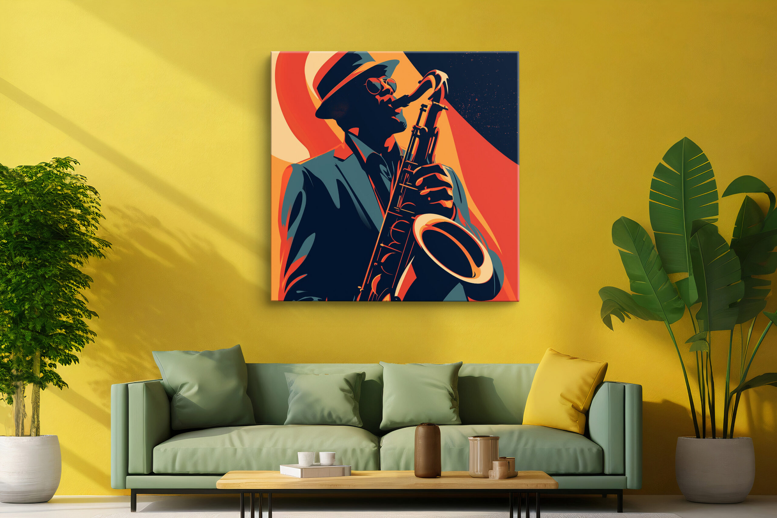 Tisk na plátně Jazzový saxofonista