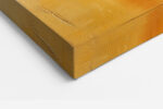Abstract impasto oil painting in golden yellow and warm amber vertical blocks, bold wall art canvas for living room