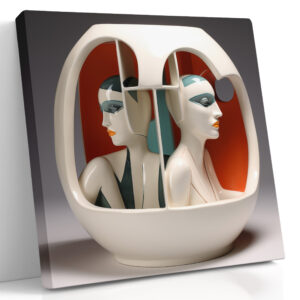 Twin Muses in Scarlet