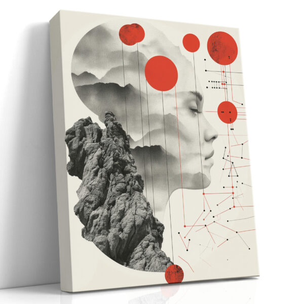 Inner Terrain Diagram - Abstract Portrait Canvas Print