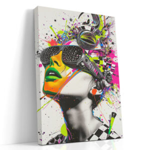 Neon Surge Pop Portrait