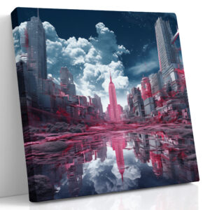 Crimson Skyline Reflection