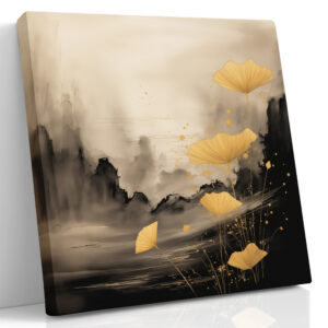 Golden Ginkgo Ink Study