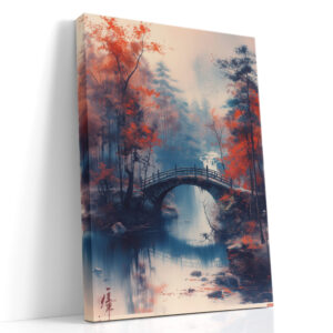 Autumn Bridge in Mist