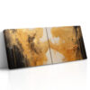 Two gold figurative forms reaching across a dark and light diptych, dramatic impasto canvas wall art for living room