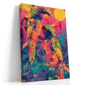 Tropical Birds in Bloom