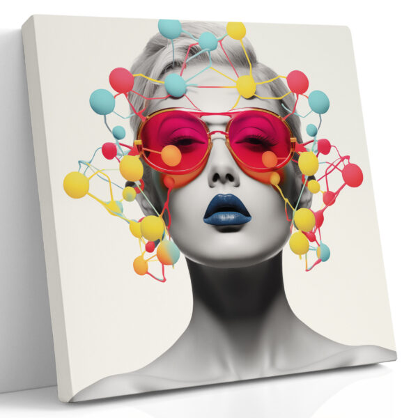 Chromatic Mind Burst - Tablou Pop Art cu Portret