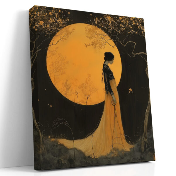 Golden Moon Reverie - Ilustración de Figura y Luna