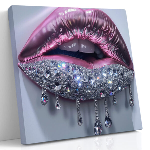 Crystal Lips in Bloom Canvas Print