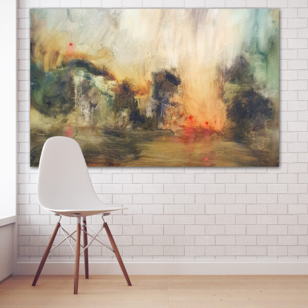 Warm Abstract Composition Canvas Print