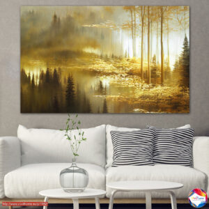 Goldener Wald Sonnenlicht Leinwanddruck