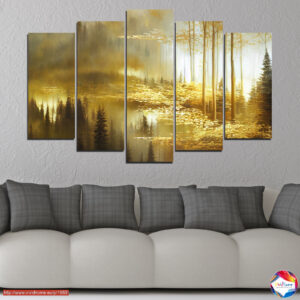 Golden Forest 5-teiliges Leinwand-Set