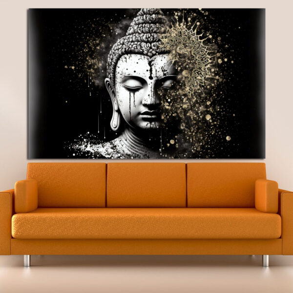 Golden Buddha Statue Canvas Print