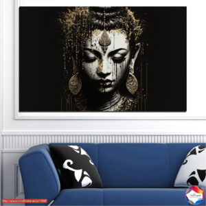 Goldener Buddha in Meditation Leinwanddruck