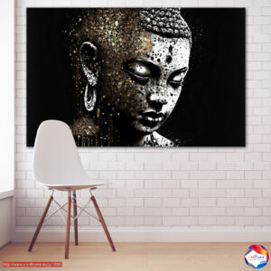 Buddha Meditation Leinwanddruck – Warme Erdtöne