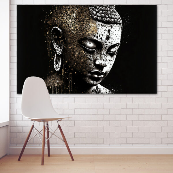 Buddha Meditation Canvas Print - Warm Earth Tones