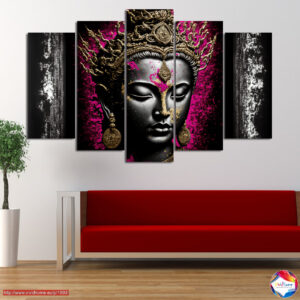 Buddha-Meditation Fünf-Panel-Leinwanddruck