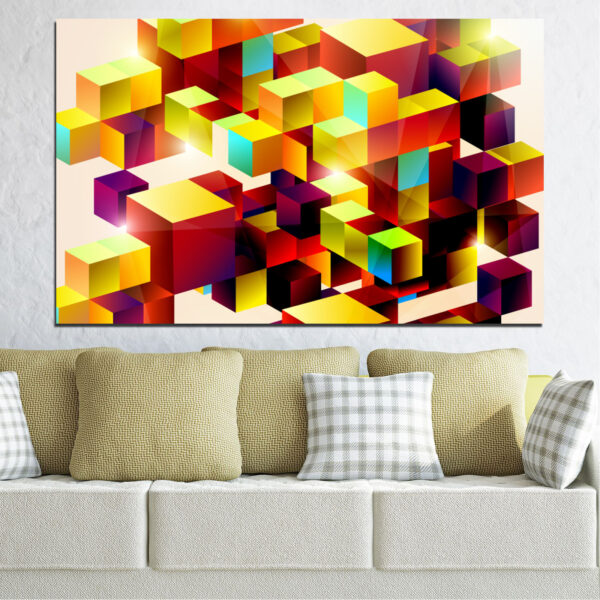 Kleurrijke Abstract Kubus Canvas Print