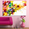 An abstract star radiates outward in vibrant beams of color