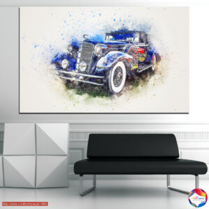 Abstrakte Retro-Automobil-Leinwand