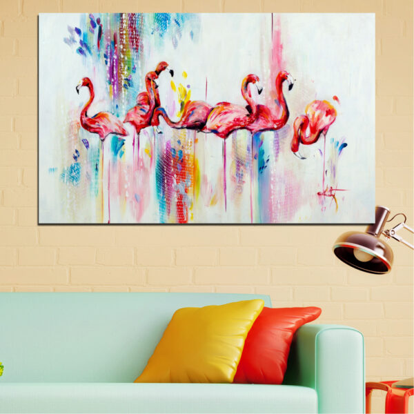 Abstraktus Flamingas Drobė Spausdinys