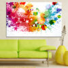 An abstract floral composition with a butterfly rendered in soft, blended brushstrokes