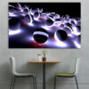 This canvas shows abstract three-dimensional spheres suspended in soft gradient light
